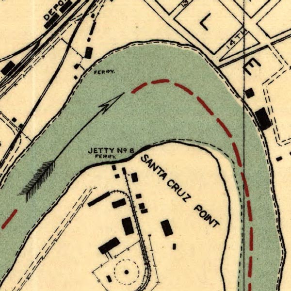 Map of Boundary between Brownsville, Texas and Matamoros, Mexico