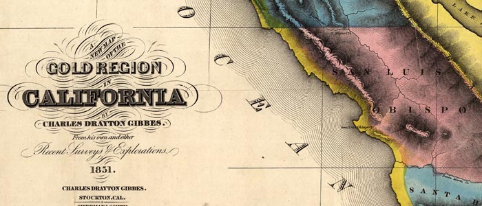 Map of Gold Regions of California. wide thumbnail image Map of Gold Regions of California. wide thumbnail image
