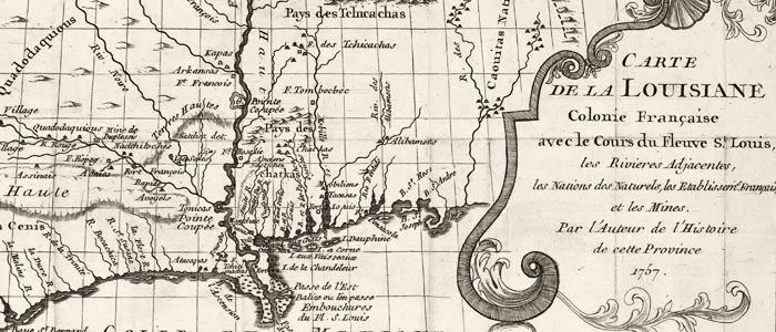 Map of the Mississippi and Louisiana – Delisle wide thumbnail image Map of the Mississippi and Louisiana – Delisle wide thumbnail image