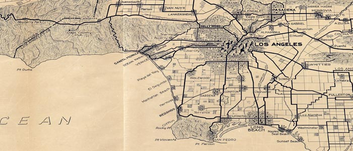 Map of Los Angeles and the San Gabriel Mountains wide thumbnail image Map of Los Angeles and the San Gabriel Mountains wide thumbnail image