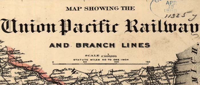 Map of Union Pacific R.R. and branch lines wide thumbnail image Map of Union Pacific R.R. and branch lines wide thumbnail image