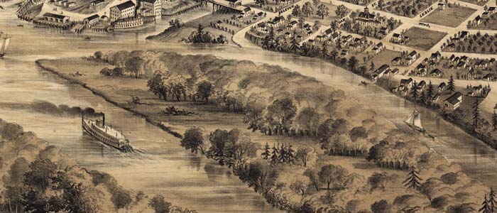 Birdseye Map of Salem, Oregon wide thumbnail image Birdseye Map of Salem, Oregon wide thumbnail image