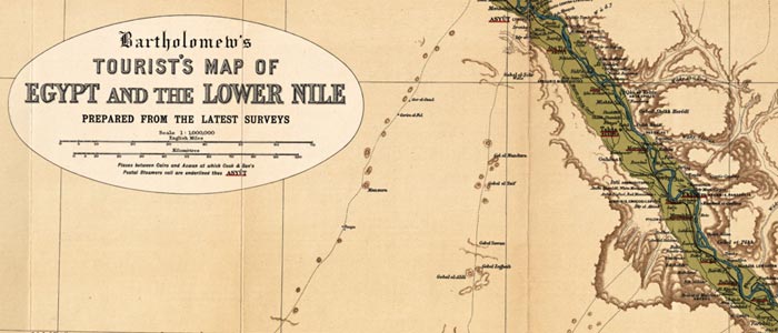 Tourists' map of Egypt and the Lower Nile wide thumbnail image Tourists' map of Egypt and the Lower Nile wide thumbnail image