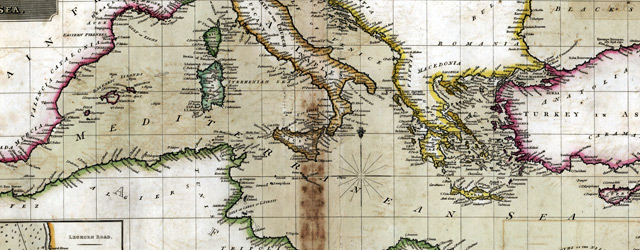Chart of the Mediterranean Sea / drawn & engraved for Thomson's New general atlas, 1817 wide thumbnail image Chart of the Mediterranean Sea / drawn & engraved for Thomson's New general atlas, 1817 wide thumbnail image