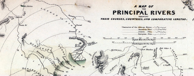 A map of the principal rivers shewing their courses, countries, and comparative lengths. wide thumbnail image A map of the principal rivers shewing their courses, countries, and comparative lengths. wide thumbnail image