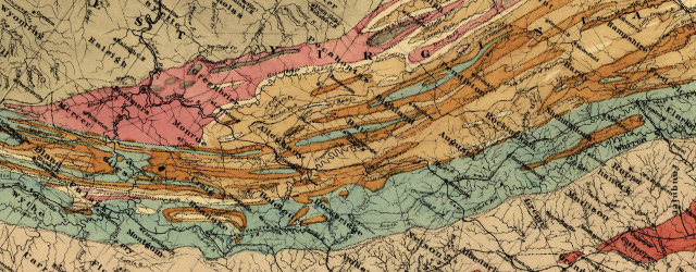 Map of Virginia / the geology by Prof. William B. Rogers, chiefly from the state survey, 1835-41, with later observations in some parts. wide thumbnail image Map of Virginia / the geology by Prof. William B. Rogers, chiefly from the state survey, 1835-41, with later observations in some parts. wide thumbnail image