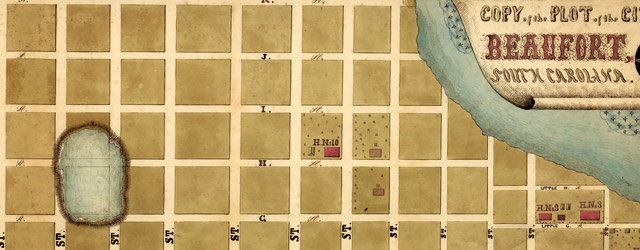 Copy of the plot of the city of Beaufort, South Carolina wide thumbnail image Copy of the plot of the city of Beaufort, South Carolina wide thumbnail image