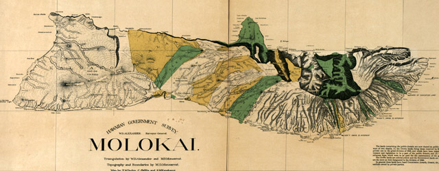 Molokai / triangulation by W.D. Alexander and M.D. Monsarrat wide thumbnail image Molokai / triangulation by W.D. Alexander and M.D. Monsarrat wide thumbnail image