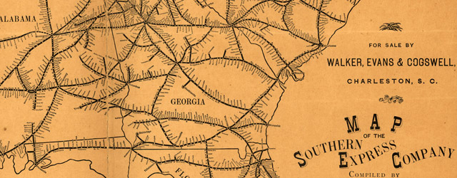 Map of the Southern Express Company wide thumbnail image Map of the Southern Express Company wide thumbnail image