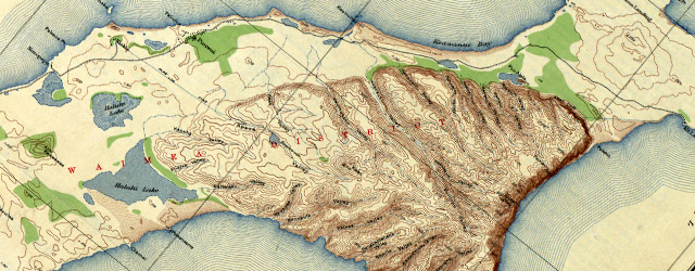 Topographic map of the Island of Niihau, Kauai County, Hawaii wide thumbnail image Topographic map of the Island of Niihau, Kauai County, Hawaii wide thumbnail image