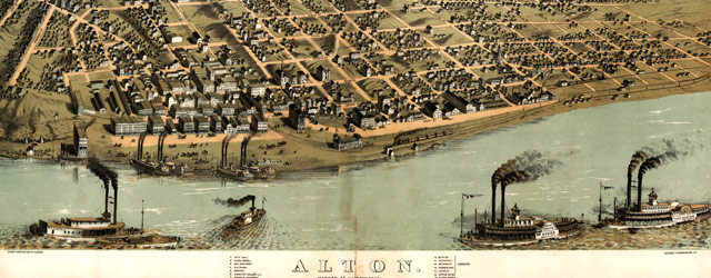 Ruger's map of Alton, Illinois (1867) wide thumbnail image Ruger's map of Alton, Illinois (1867) wide thumbnail image