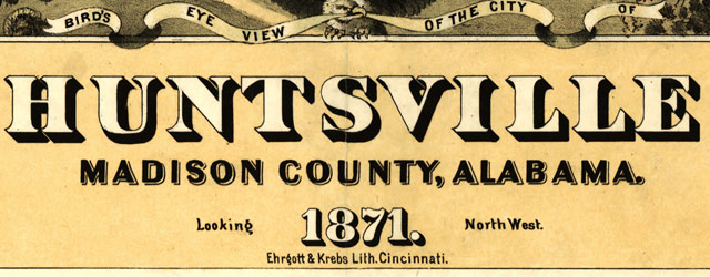 Ruger's map of Huntsville, Alabama (1871) wide thumbnail image Ruger's map of Huntsville, Alabama (1871) wide thumbnail image