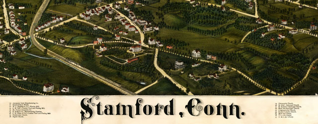 Burleigh's map of Stamford, Connecticut (1883) wide thumbnail image Burleigh's map of Stamford, Connecticut (1883) wide thumbnail image