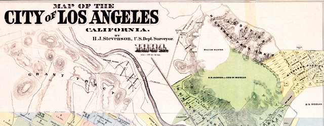 Stevenson's survey of Los Angeles (1884) wide thumbnail image Stevenson's survey of Los Angeles (1884) wide thumbnail image