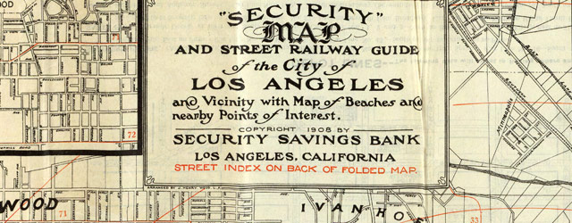 Security map of Los Angeles (1908) wide thumbnail image Security map of Los Angeles (1908) wide thumbnail image