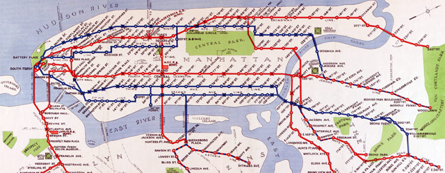 Map of NYC subway routes (1924) wide thumbnail image Map of NYC subway routes (1924) wide thumbnail image