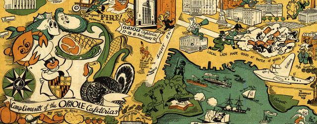 Oriole Cafeterias' Map of Baltimore (1947) wide thumbnail image Oriole Cafeterias' Map of Baltimore (1947) wide thumbnail image