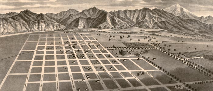 Azusa, California Birdseye Map thumbnail image Azusa, California Birdseye Map image