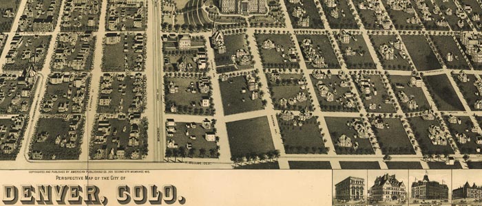 Perspective Map of Denver thumbnail image Perspective Map of Denver image