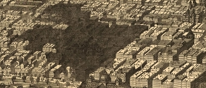 Birdseye view of the burnt district of Chicago thumbnail image Birdseye view of the burnt district of Chicago image