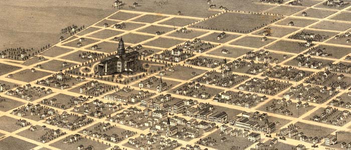 Birdseye view of Topeka, the capital of Kansas thumbnail image Birdseye view of Topeka, the capital of Kansas image