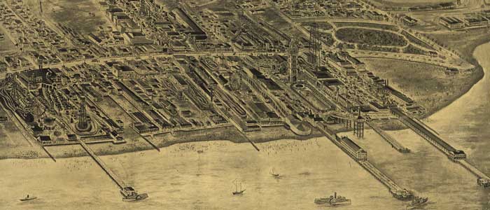 Birdseye view of Coney Island, Brooklyn, NYC thumbnail image Birdseye view of Coney Island, Brooklyn, NYC image