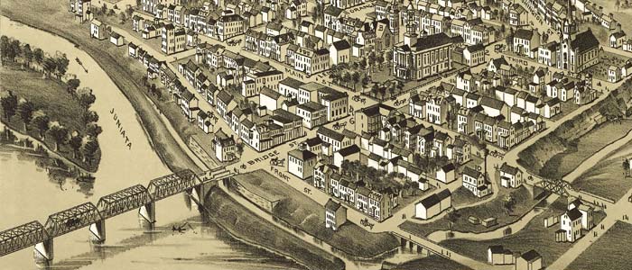 Birdseye view of Mifflintown, Pennsylvania thumbnail image Birdseye view of Mifflintown, Pennsylvania image