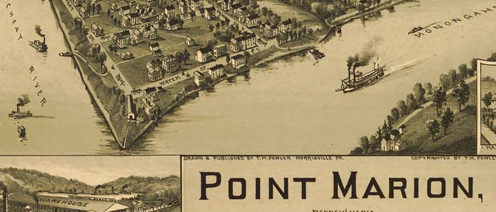 Birdseye view of Point Marion, Pennsylvania thumbnail image Birdseye view of Point Marion, Pennsylvania image