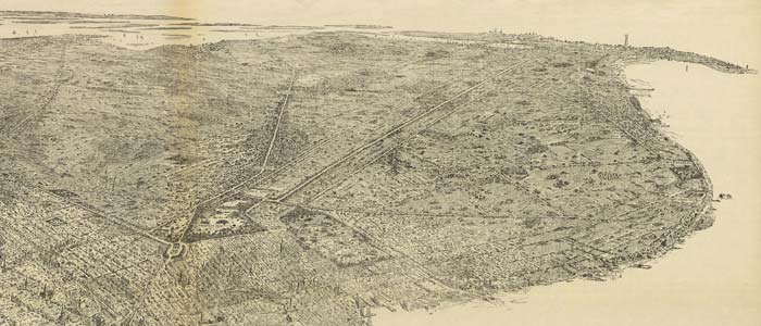Birdseye view of the borough of Brooklyn thumbnail image Birdseye view of the borough of Brooklyn image