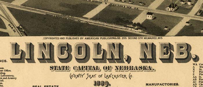 Birdseye View of Lincoln, Nebraska thumbnail image Birdseye View of Lincoln, Nebraska image