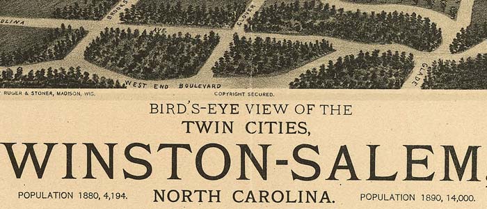 Birdseye View of Winston-Salem, North Carolina thumbnail image Birdseye View of Winston-Salem, North Carolina image