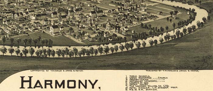 Birdseye view of Harmony, Pennsylvania thumbnail image Birdseye view of Harmony, Pennsylvania image