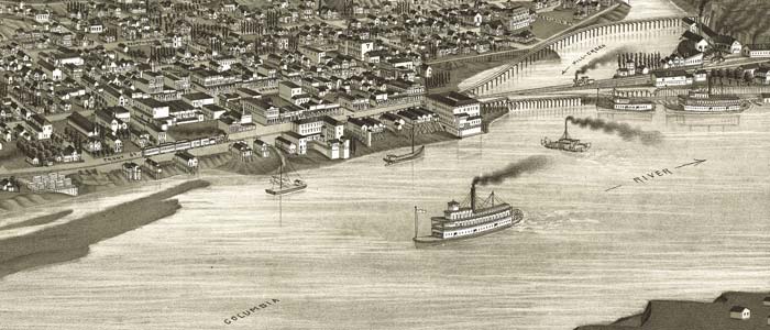 Birdseye view of The Dalles, Oregon thumbnail image Birdseye view of The Dalles, Oregon image